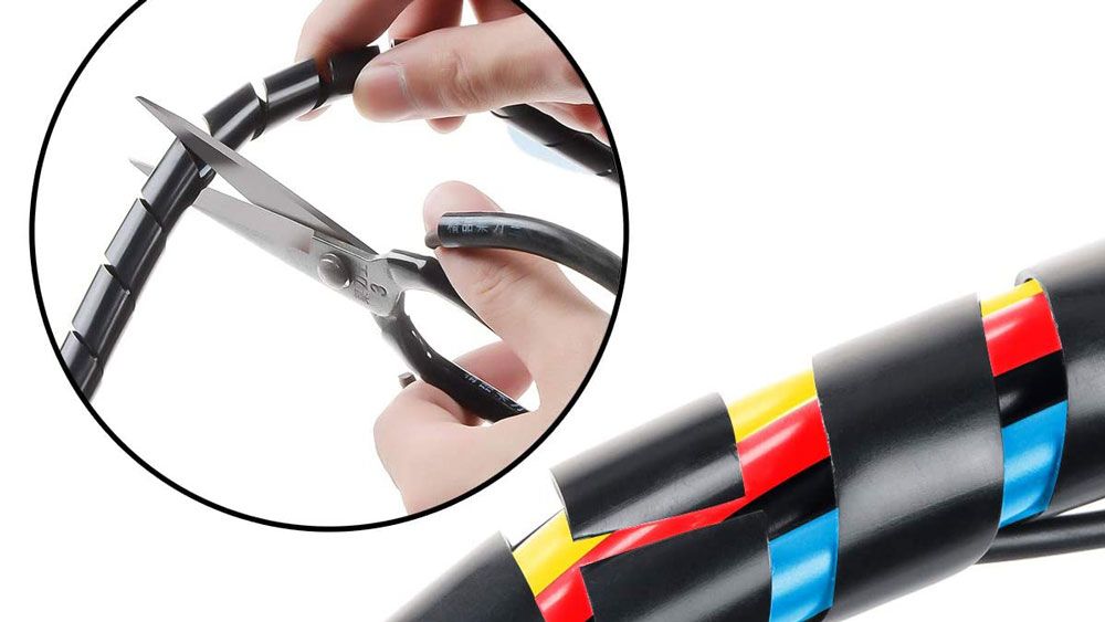 Spiral wrap cut as short as needed