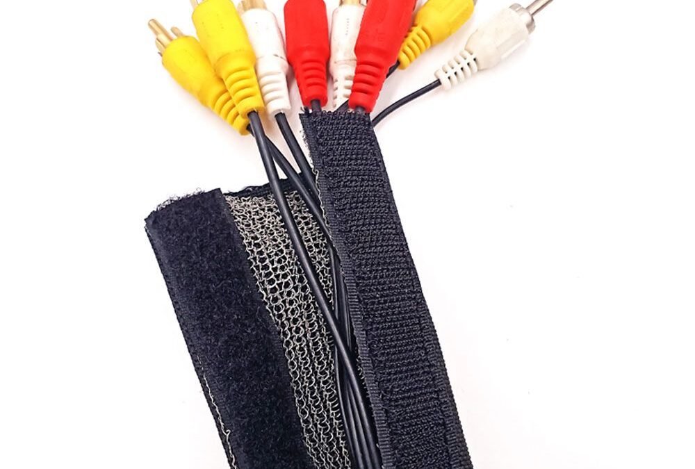 Hook and loop shielding cable sleeve