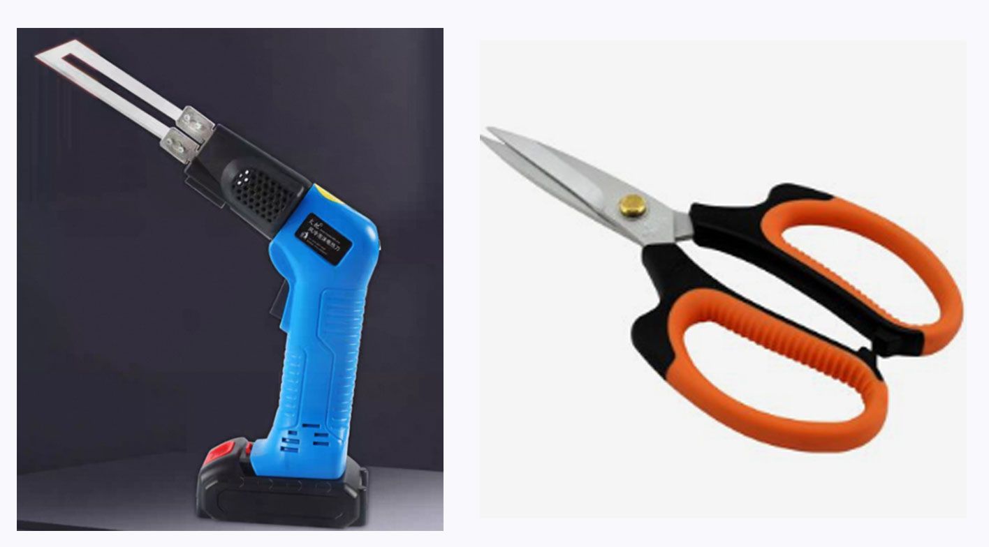 hot knife and sharp scissors hot knife and sharp scissors