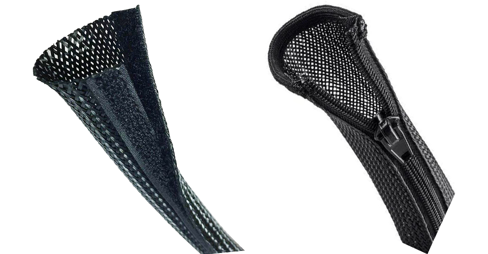 Zipper/Hook and Loop Braided Sleeving