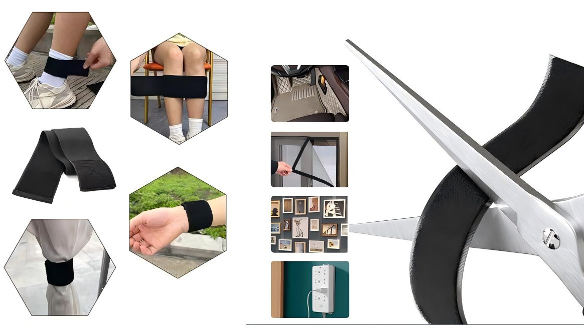 Elastic & adhesive hook and loop Elastic & adhesive hook and loop
