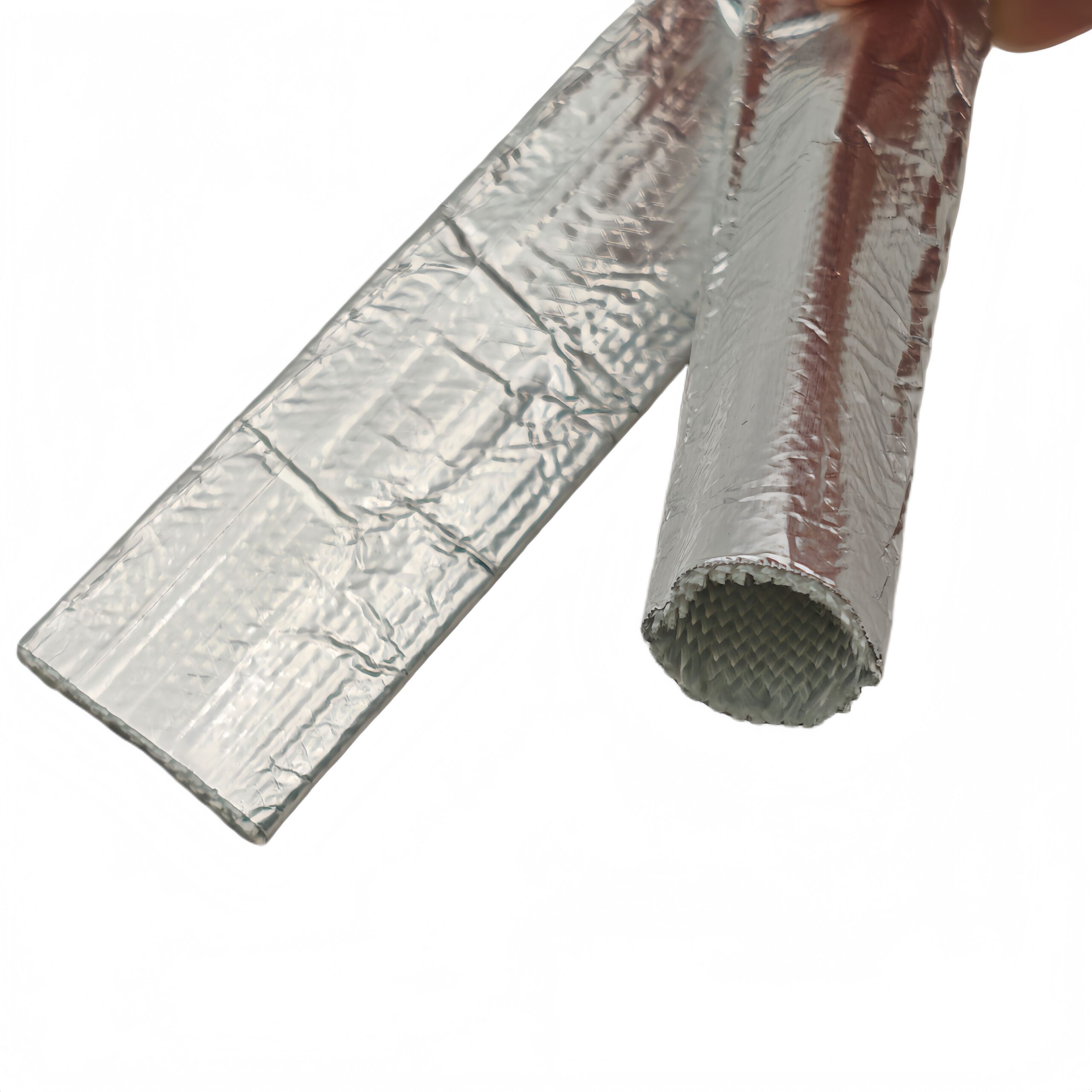 Aluminum-Foil-Coated-Fiberglass-Heat-Shield-Sleeve-in-two-forms-scaled