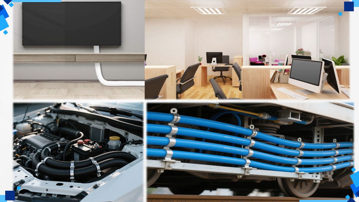 Application of different cable sleeves
