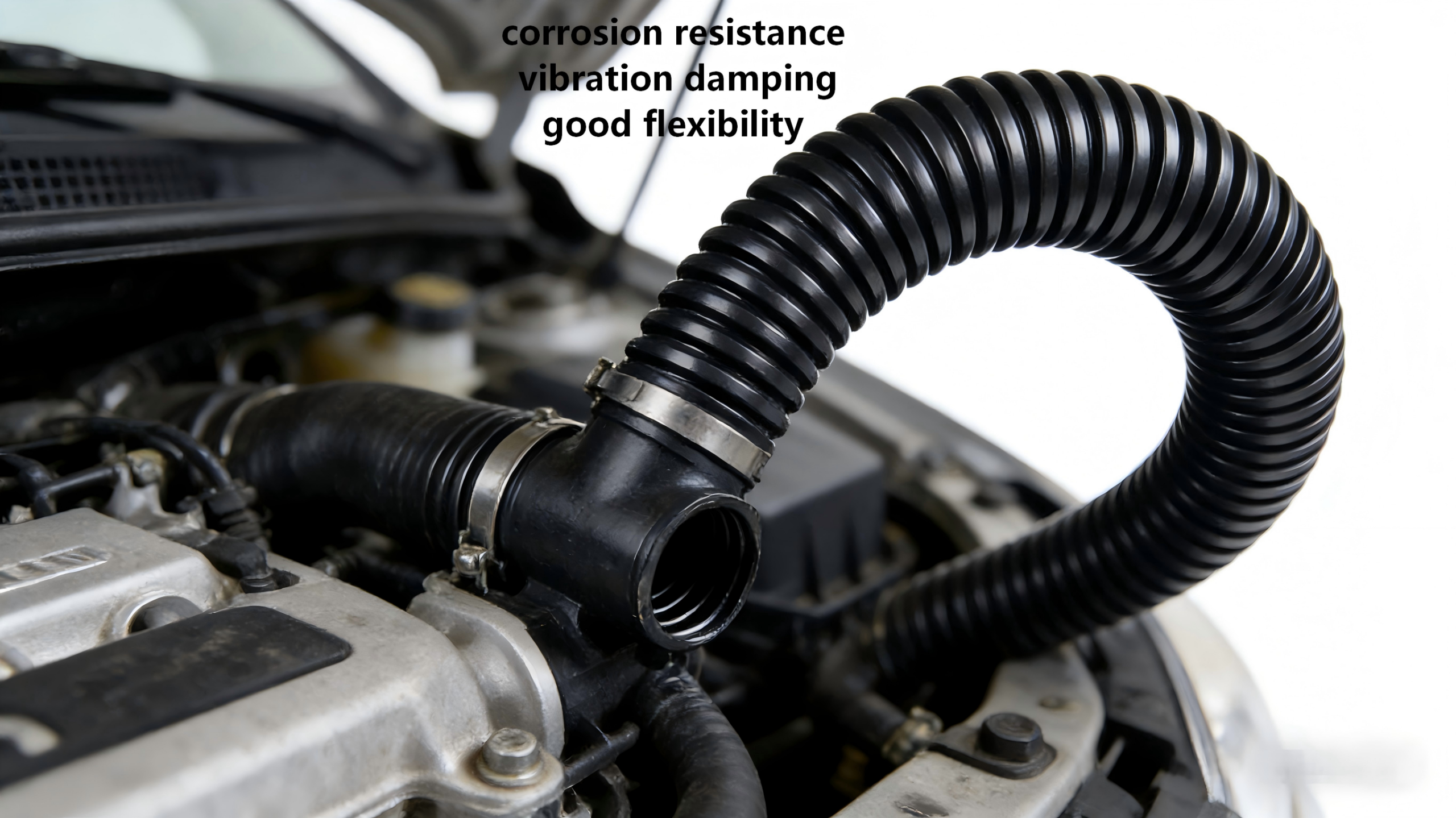 Corrugated flexible conduit used in automotive cooling and fuel systems Corrugated flexible conduit used in automotive cooling and fuel systems