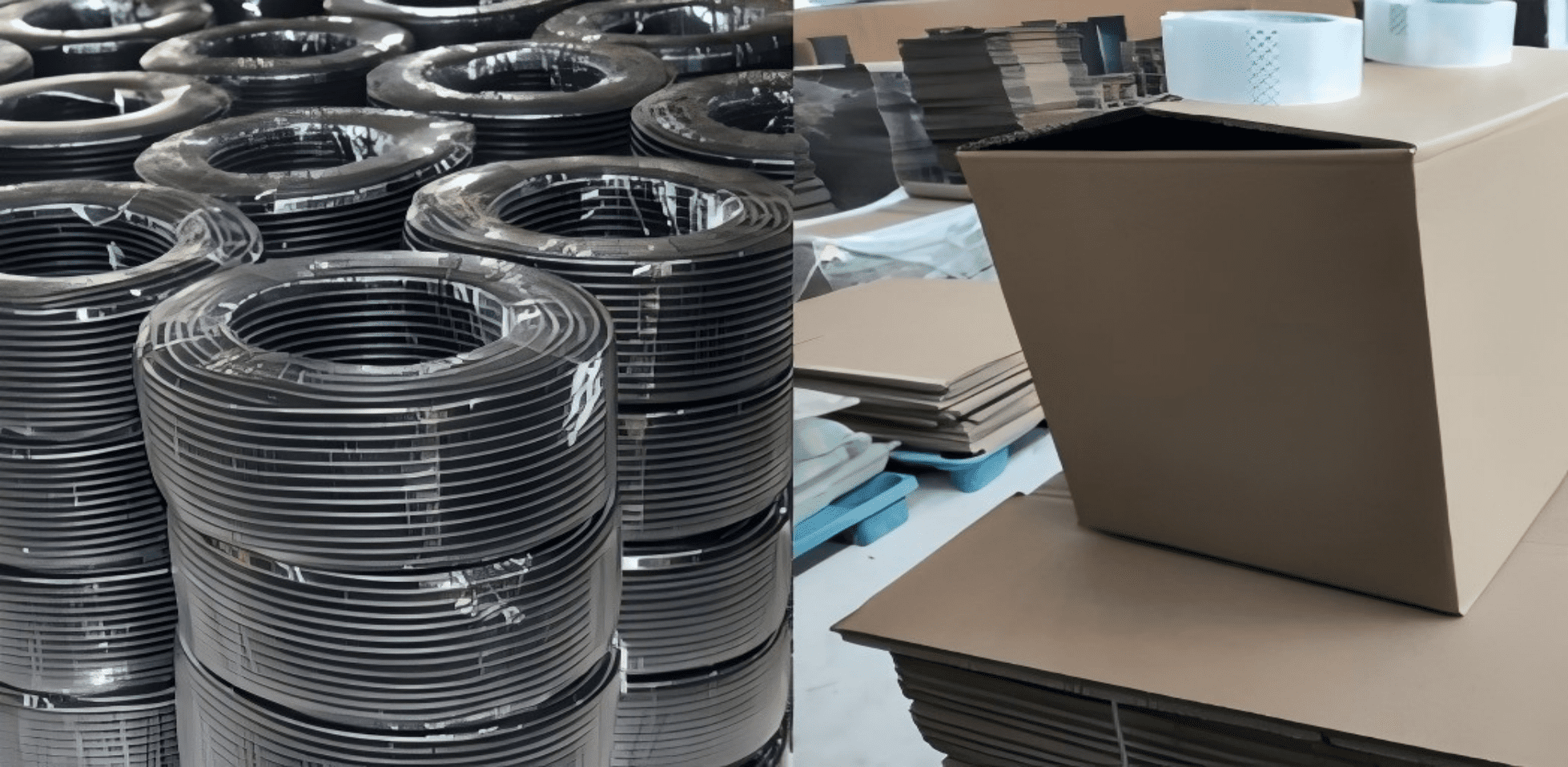Coiled packing and loose packing