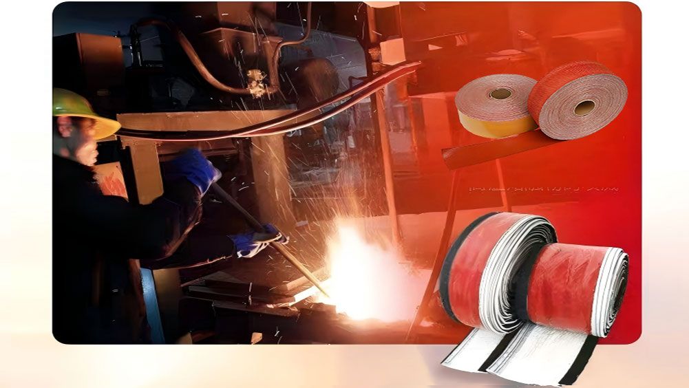 Hook and loop fire sleeve & wrap-around fibergalss tape