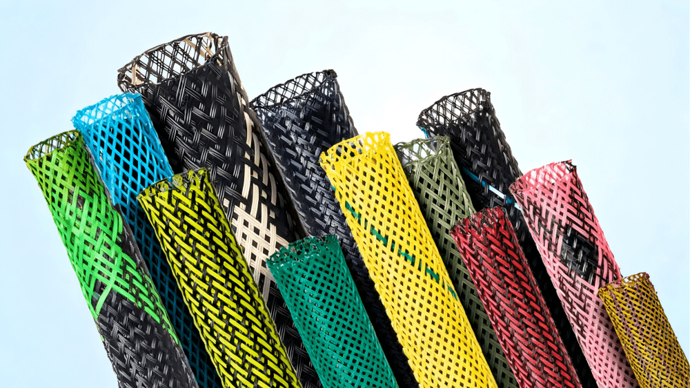 Different colored cable sleeve