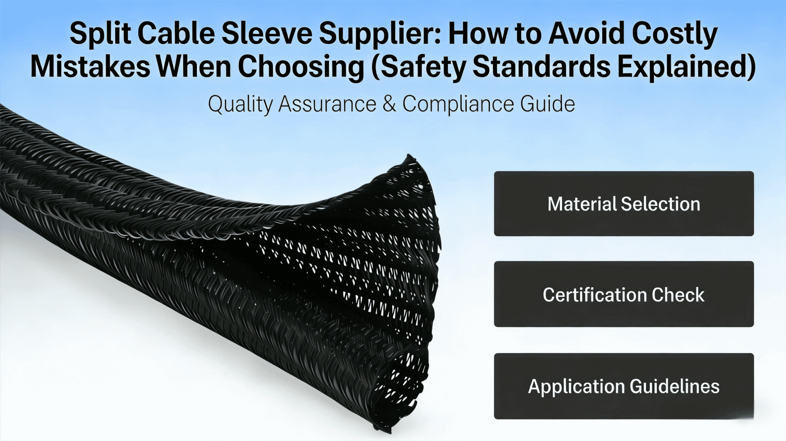 Split Cable Sleeve Supplier: How to Avoid Costly Mistakes When Choosing
