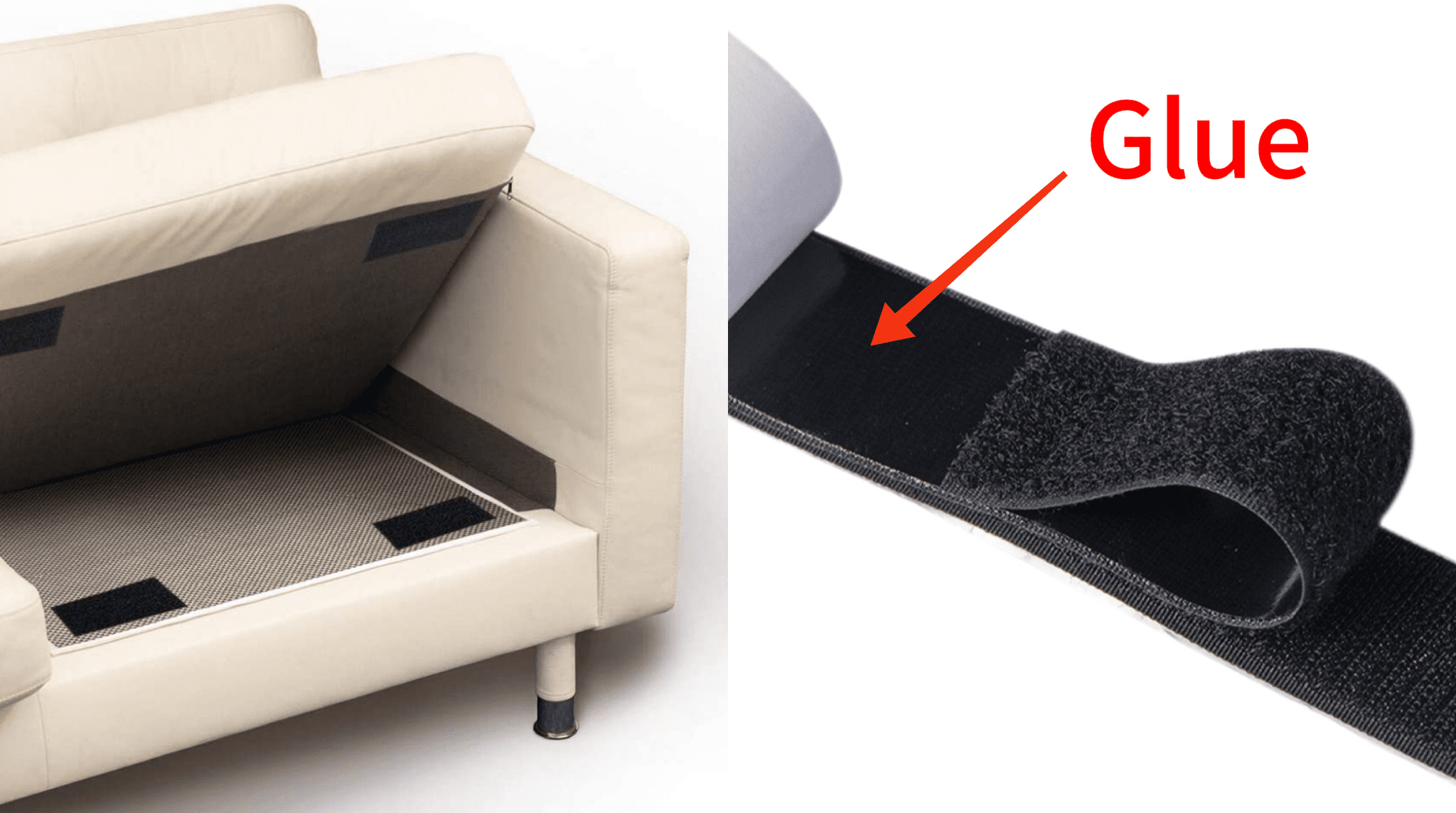 Application diagram of self-adhesive hook and loop