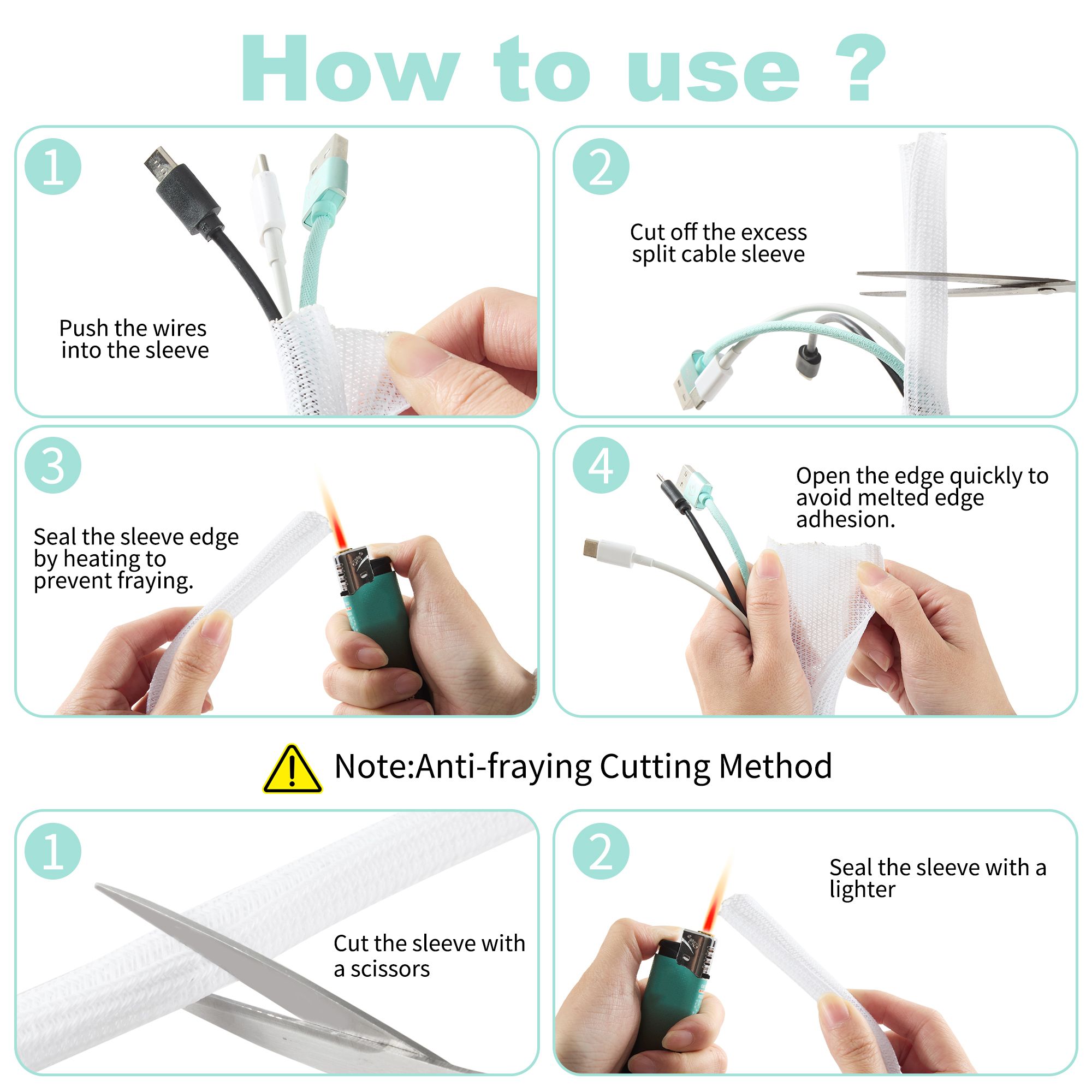 Braided Split Wire Loom Usage instructions (2) Braided Split Wire Loom Usage instructions (2)