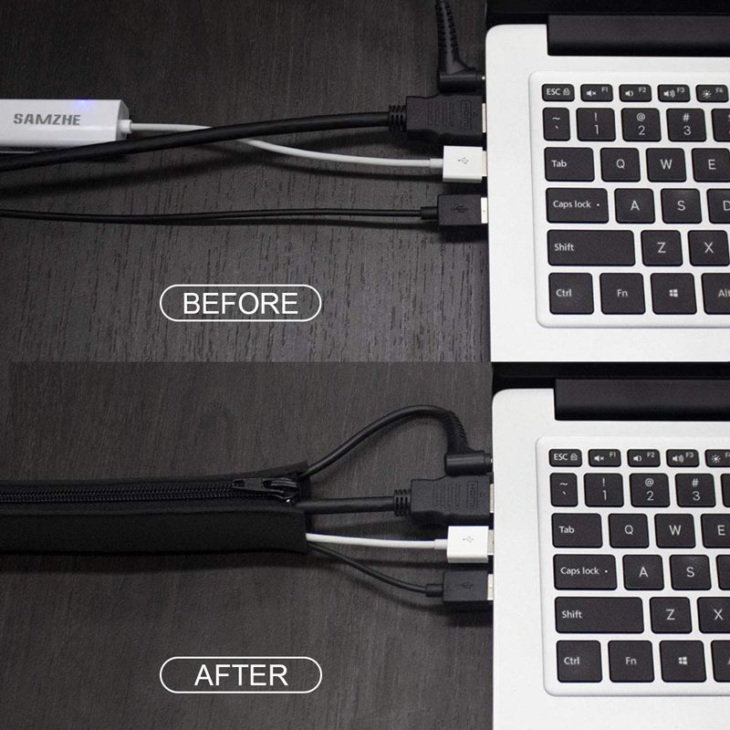 Zipper Cable Wrap Under Desk Wiring-Scene