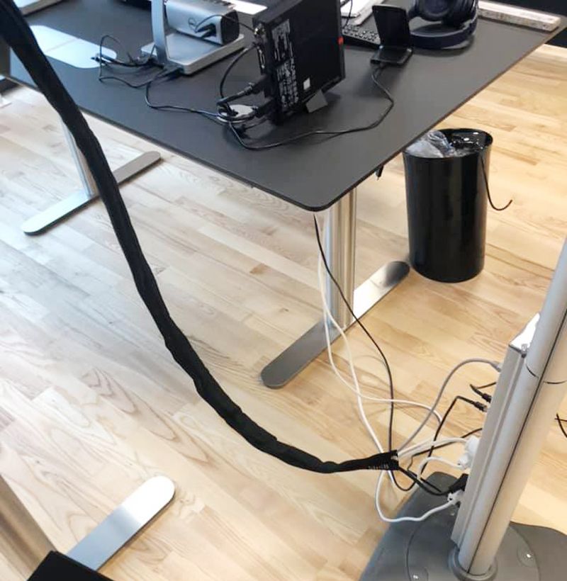 Zipper Sleeve Cable Wrap Office Device-Wiring