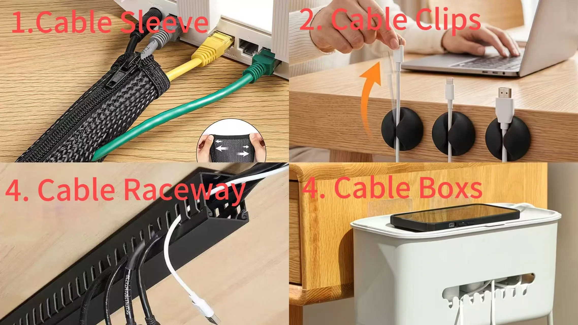 Cable Sleeve VS Cable Clips VS Cable Raceways VS Cable Boxes Cable Sleeve VS Cable Clips VS Cable Raceways VS Cable Boxes