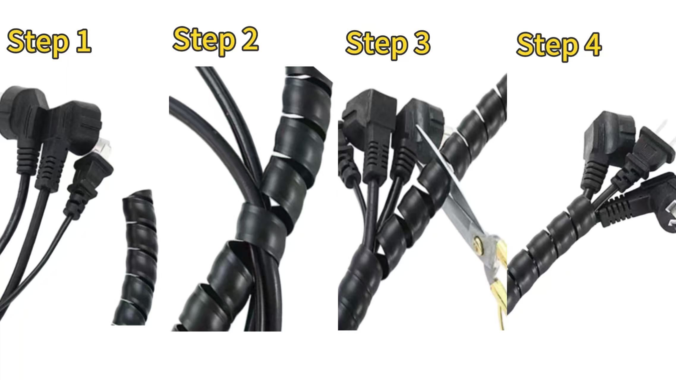 How to install spiral cable wrap How to install spiral cable wrap
