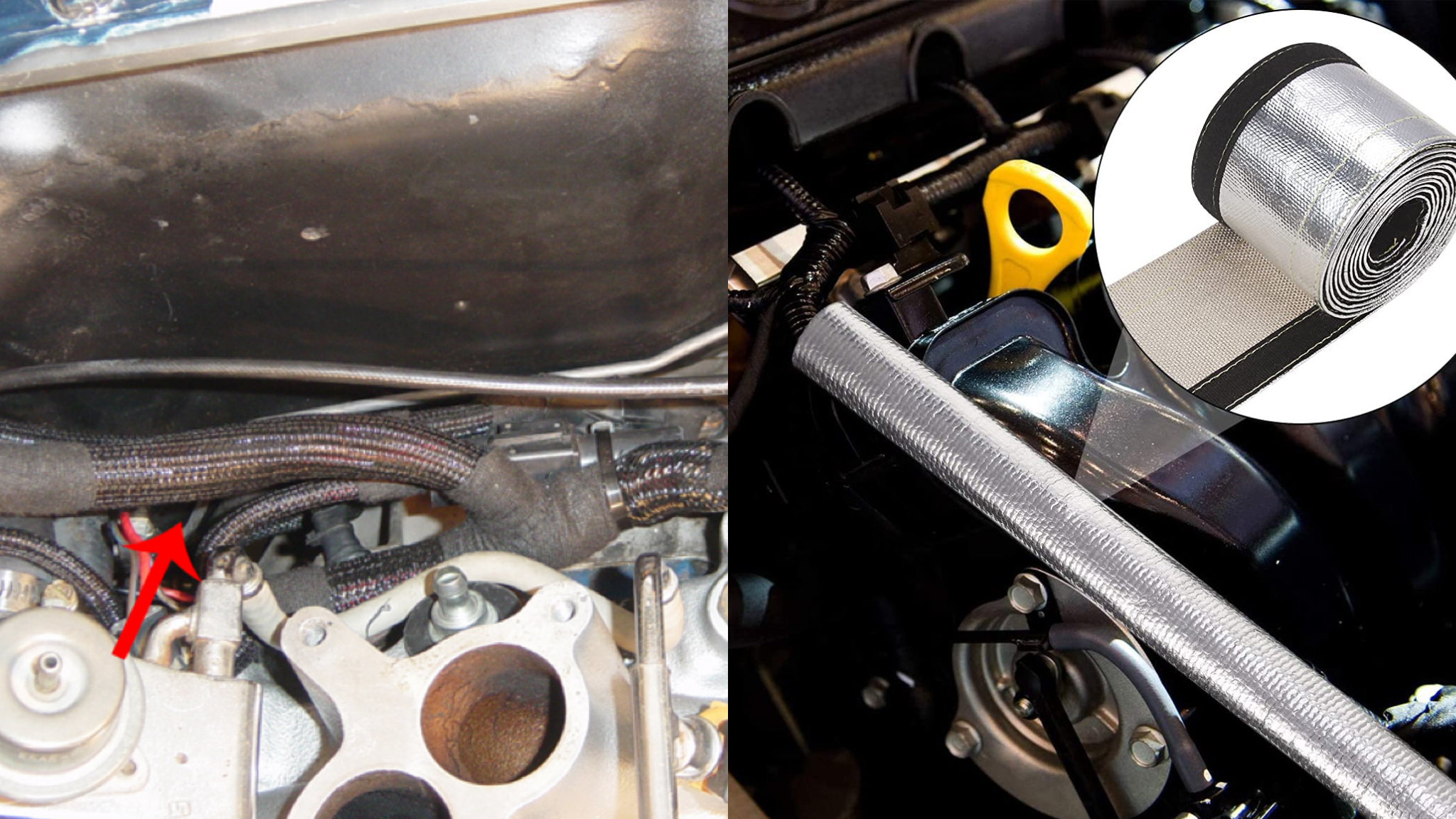 Automotive wire harness protection in an engine bay