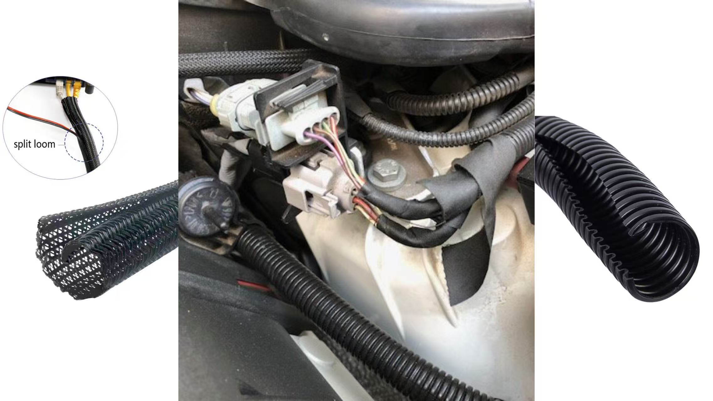 Automotive chassis and underbody wire harness protection