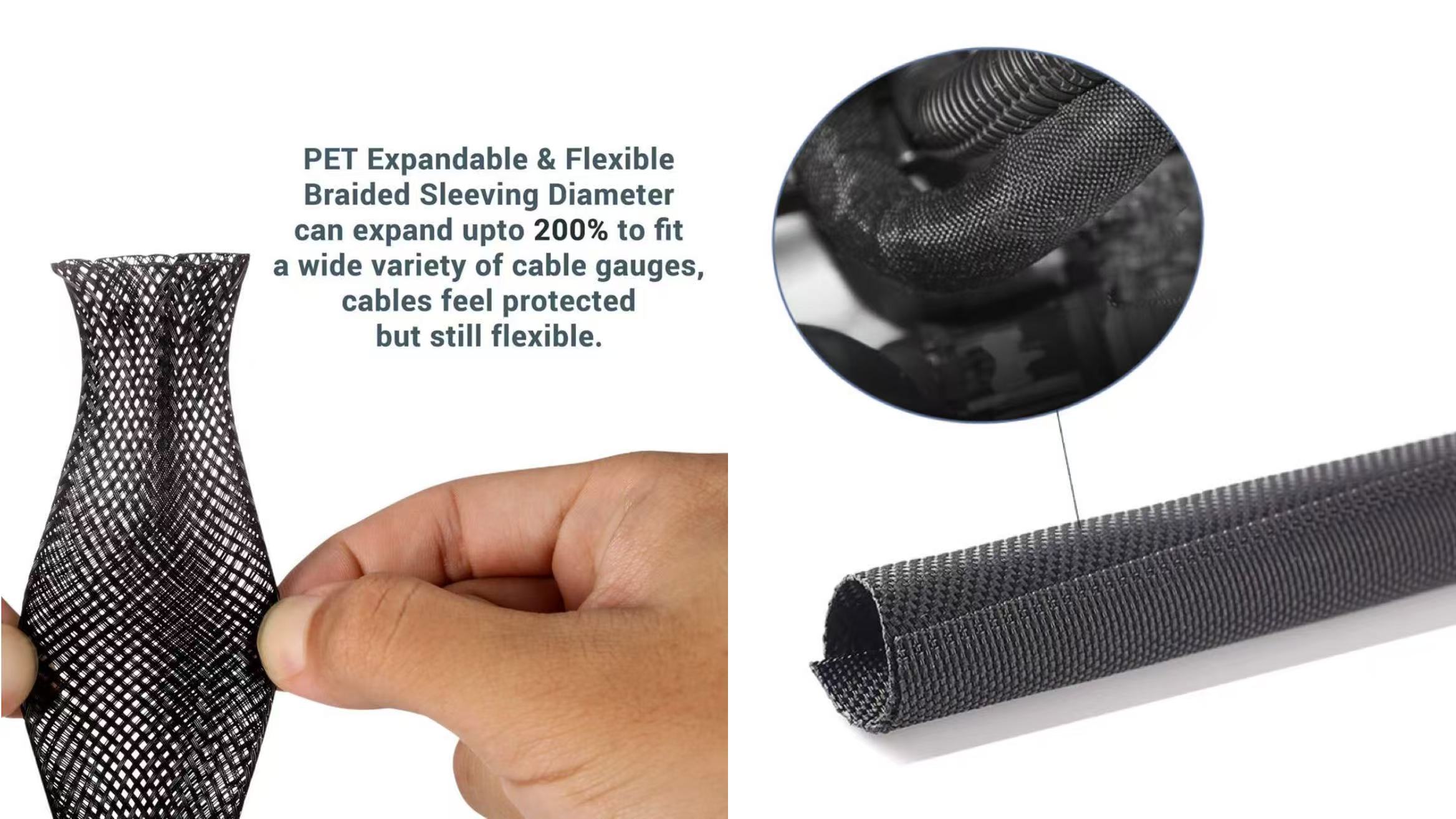 Flexible protection for moving automotive harnesses