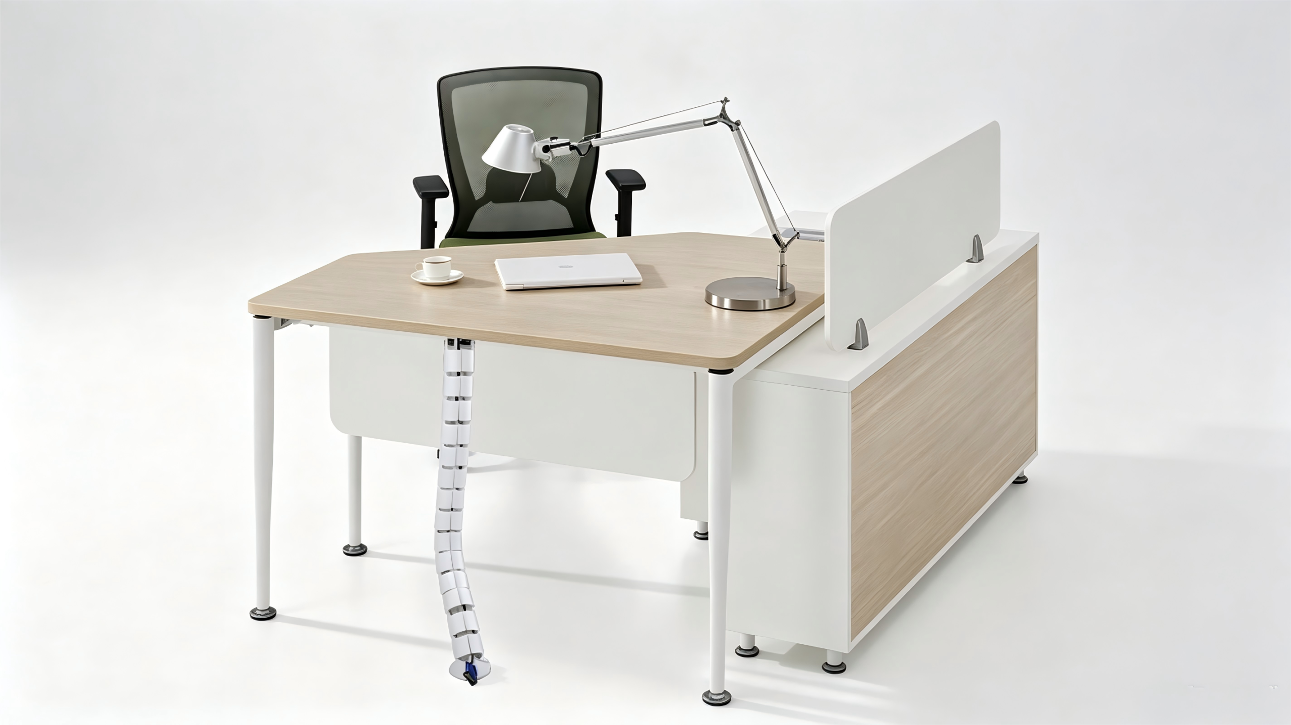 ABS vertebra conduit for desk cable management